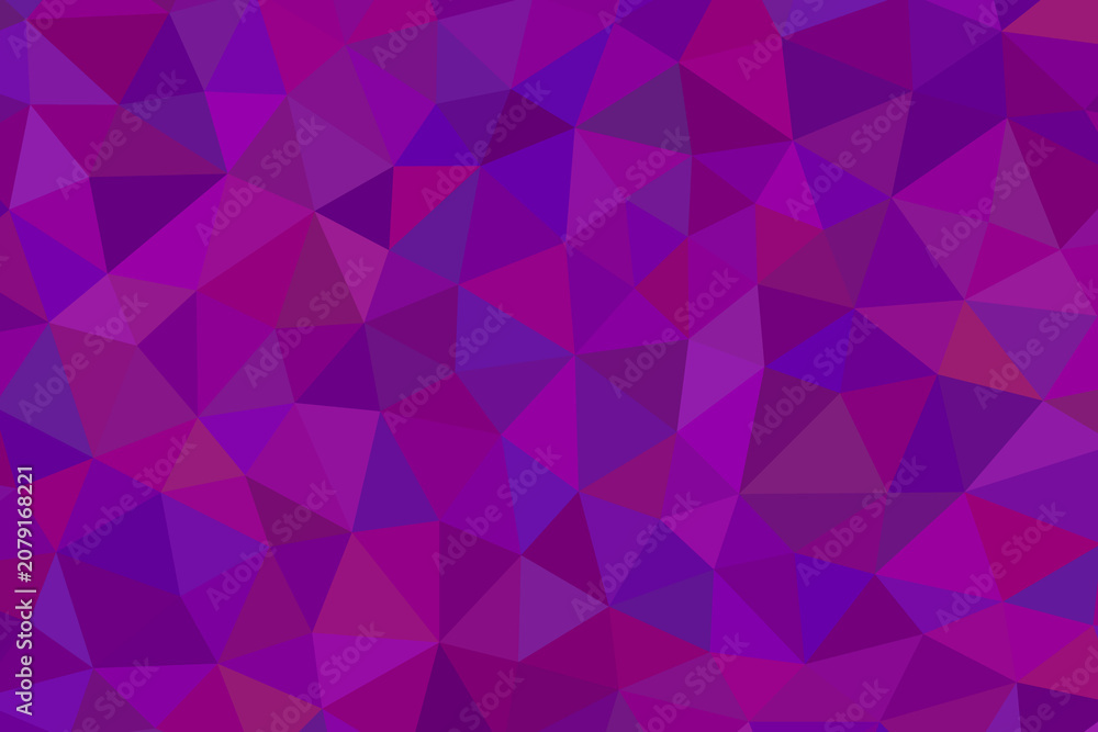 Obraz premium Purple low poly geometric background, abstract crystalline mosaic pattern, vibrant violet triangular texture for modern graphic design and web backdrops