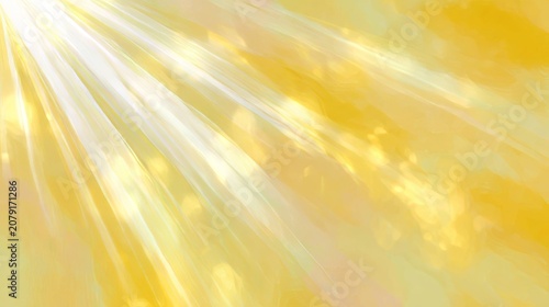 Golden sun rays streaming across soft luminous background