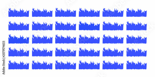 Foto Blue jagged edge shapes on a white background repeating pattern