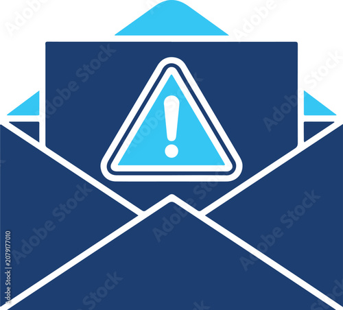 An Important Email Message With Caution Icon