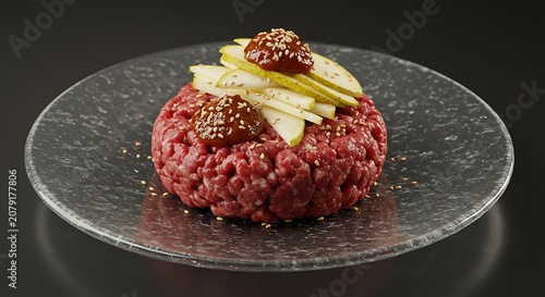Decadent Steak Tartar: Pear & Spice Delight