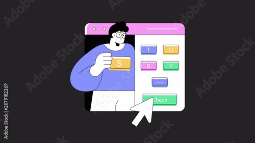 Leaning Forward  Animation Alpha Channel