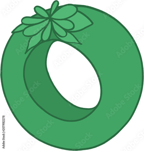 vector illustration of an green ring
