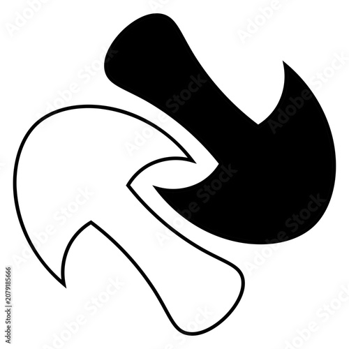 arrow dualtone icon. arrow icon. vektor. 