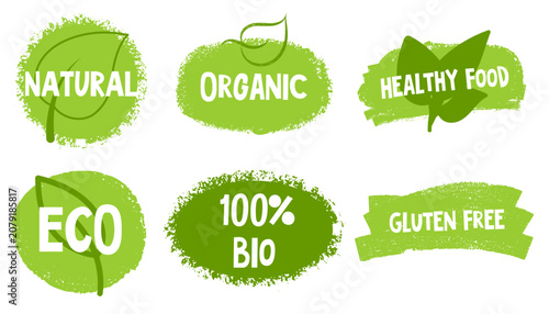 Organic vector eco and stamp nature circle with handmade frame sticker. Badge herb element and tag health border with banner flower green. Icon organic ornament and vintage stamp graphic.