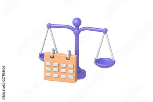 Schilderij op canvas Court hearing schedule planning