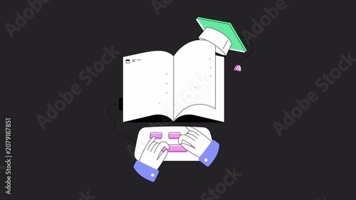 Online Education  Animation Alpha Channel