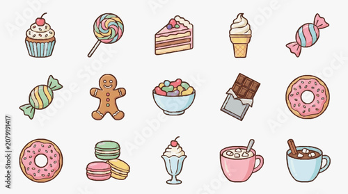 Tableau sur toile Delicious Pastries and Treats Collection.