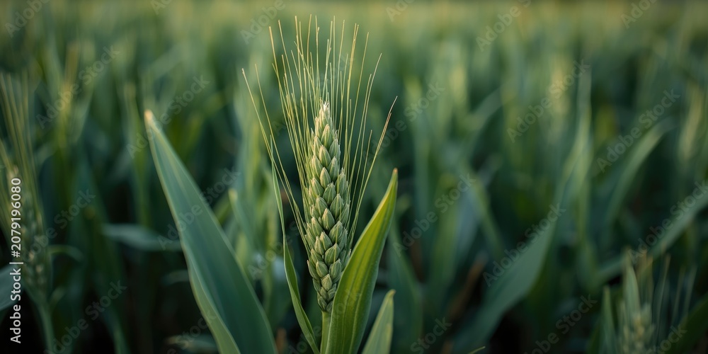 Fototapeta premium Wheat plant with ears growing in a field