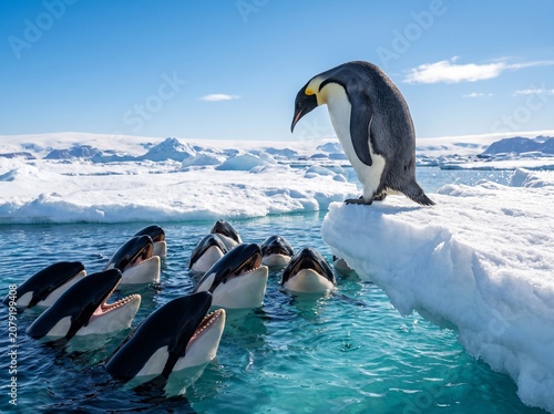 Penguins in antarctica
