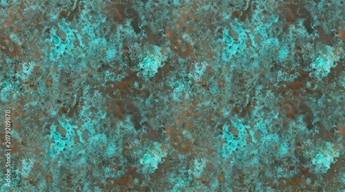 Patina Copper Texture A Weathered Metallic Surface With Teal And Brown Tones oxidized corroded turquoise