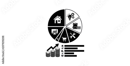Foto Multipurpose Business and Life Concept Infographic