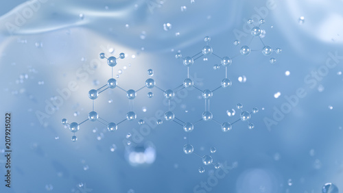 Tableau sur toile iclaprim molecular structure, 3d model molecule, antibacterial agent drug struct