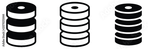 Foto WebDatabase icon vector set