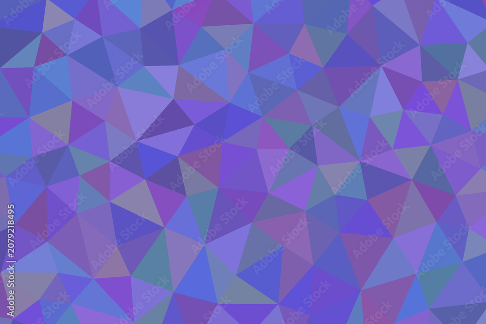 Obraz premium Geometric, Purple, Blue Mosaic Pattern, Abstract Background, Polygonal Design