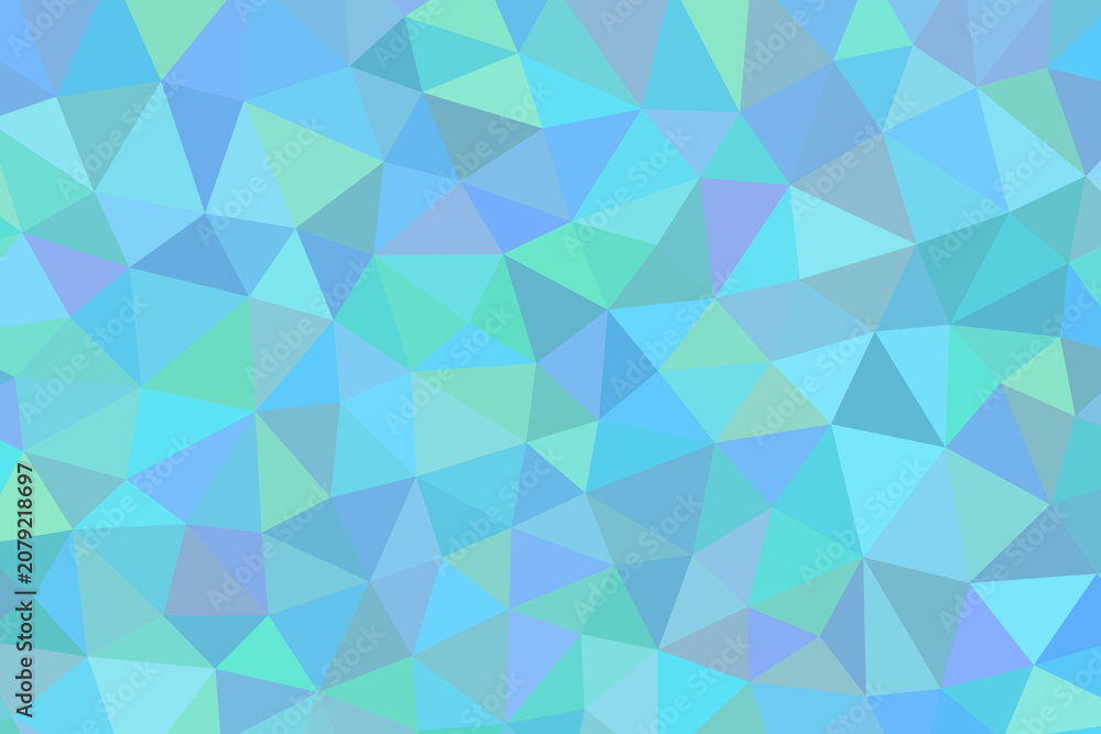 Fototapeta premium Geometric, Polygonal, Blue Background, Abstract Pattern, Mosaic Texture