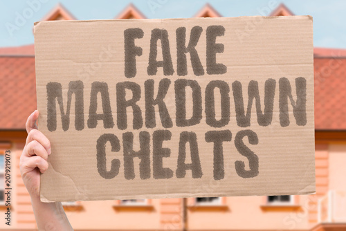 Canvastavla "Fake markdown cheats" Inflated discounts deceive unwary shoppers