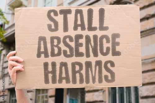 Canvas Print "Stall absence harms" Lack of toilets negatively impacts communities