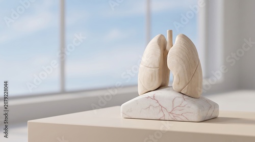 Human lungs anatomy model promoting respiratory health