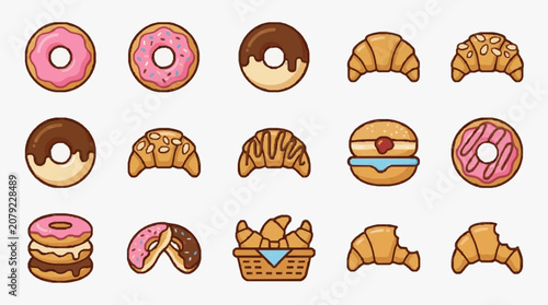 Valokuva Diverse Donuts and Pastries Collection.