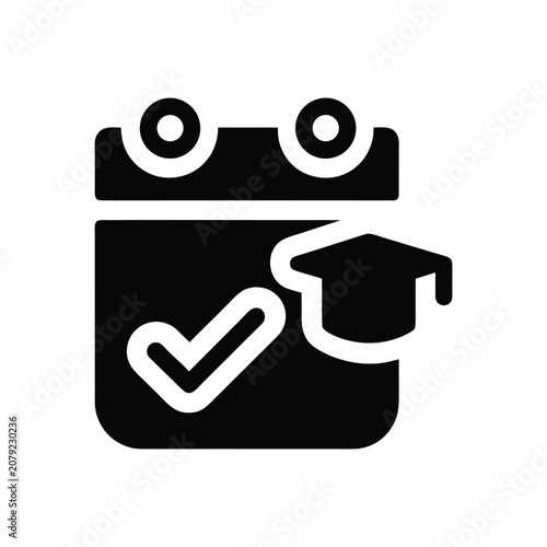 Checkmark Icon Approval Symbol on Minimalist Black and White Background