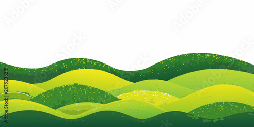 Photos Abstract Landscape Of Rolling Hills Vector Illustration With White Background