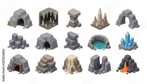 Εκτύπωση καμβά Rock Formations and Caves.