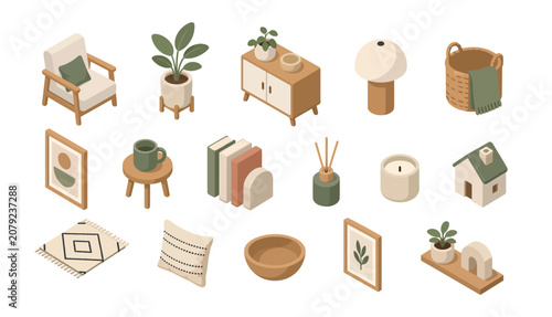 Various home decor items displayed.