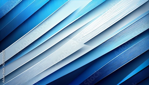 abstract blue and white diagonal stripes with gradient lighting