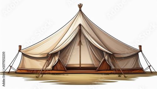 canvas tent a frame style isolated on white background