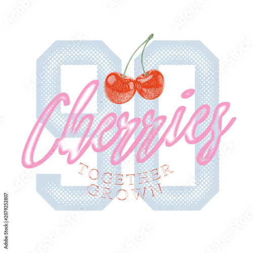 Photos College 90 Typography Cherries text