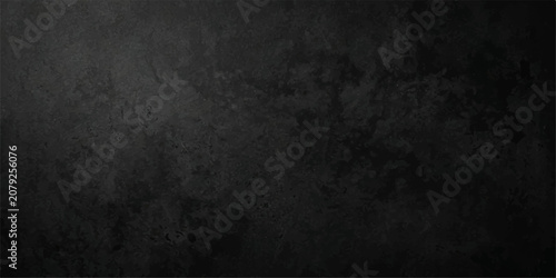 Dark black and charcoal distressed texture abstract background, fine matte grain with soft shadow, elegant backdrop for branding, banner and presentation.