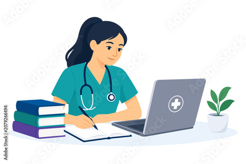 Obraz na plátne preparing for your medical career hospital information work health care research