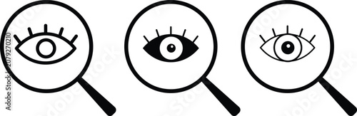 Photos Eye magnifying glass icons