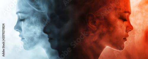 Conceptual Portrait Representing Identity and Mental Health