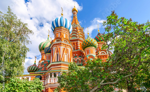 St. Basil's Cathedral on the Red Square in Moscow, Russia. Built in 1554
