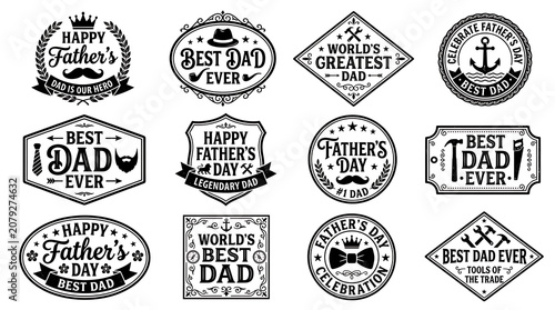 Vintage style decorative button collection set