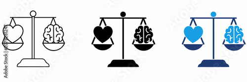 Tableau sur toile Work Life Balance Editable Stroke icon collections