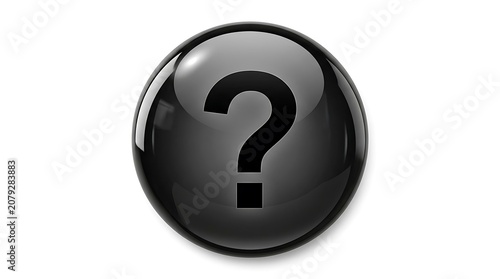 Mysterious black question mark button.
