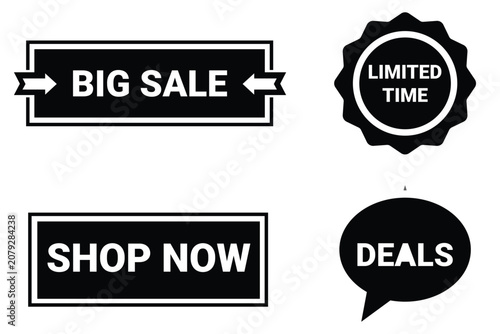 Obraz na plátně Black friday sale banners big sale limited time shop now deals