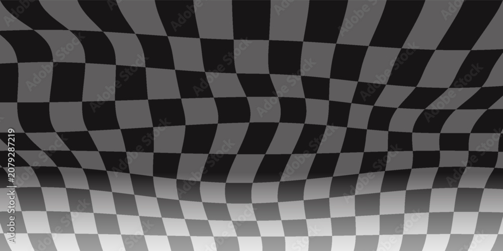 Obraz premium Race flag. Speed flag design. Car rally competition. Black and white squares pattern. Vector illustration