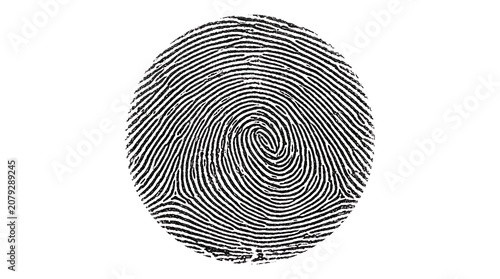 Fingerprint Pattern Closeup Identification Mark.