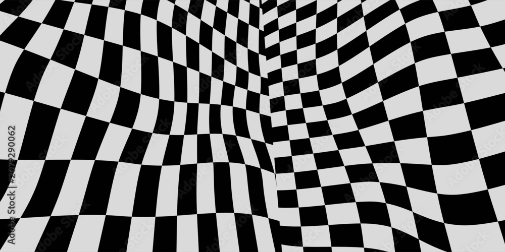 Obraz premium Race flag. Speed flag design. Car rally competition. Black and white squares pattern. Vector illustration