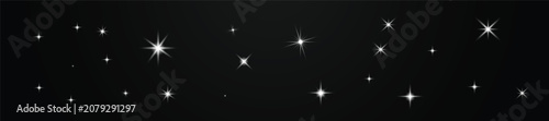 Obraz na plátně A stunning astronomy scene depicts numerous stars shining brightly in a clear night sky filled with celestial beauty and wonder