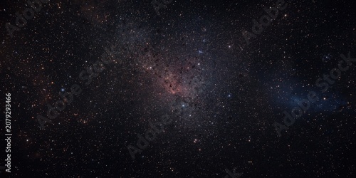 Starfield space background with cosmic dust and planets