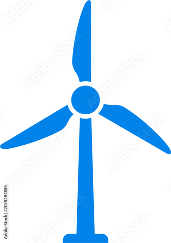 Wind turbine icon for renewable energy