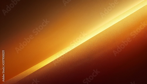 Abstract Grainy Gradient Background With Glowing Golden Diagonal Light Streak Warm Orange And Brown Color Transition Textured Noise Surface Soft Illumination And Modern Creative Backdrop
