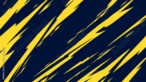 Foto Vibrant blue and yellow diagonal brushstroke abstract pattern for design projects
