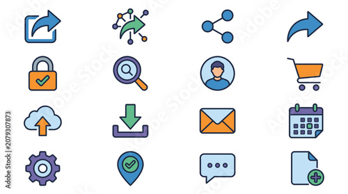 Business icons for web and apps.