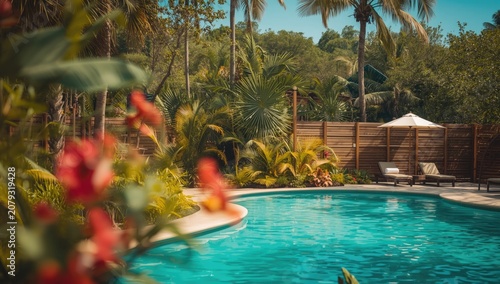 Sunny resort atmosphere hig...